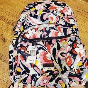 essential backpack vera Bradley mod paisley black pink regular size authentic